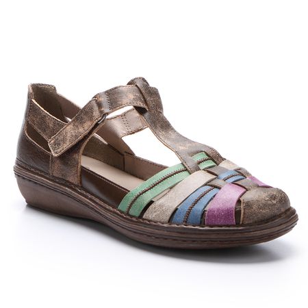Sapatilha New Nina em Couro cor Brown J.Gean - FY... - J.Gean