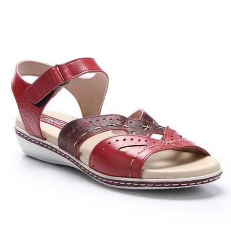  Sandália New Soft em Couro cor Bordo J.Gean - FW... - J.Gean