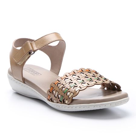  Sandália New Soft Gel em Couro cor Deserto J.Gean... - J.Gean