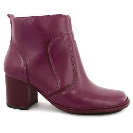 Bota Feminina Retrô De Couro Cor Violet Exclusivid... - J.Gean