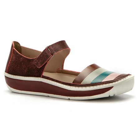 Sapatilha Wave Feminina em Couro Bordo J.Gean - F... - J.Gean
