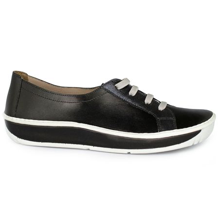 Sapatilha Tênis Feminino em Couro cor PRETO J.Gean... - J.Gean