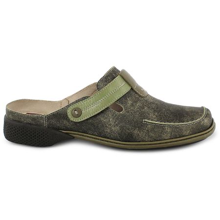 Sapatilha Feminina Em Couro Oliva Dual Comfort exc... - J.Gean
