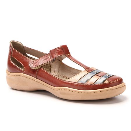 Sapatilha Feminina J.gean Joy Em Couro Cor Red Cod... - J.Gean