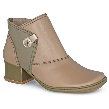 Bota Feminina Em Couro FENDI salto grosso J.gean ... - J.Gean