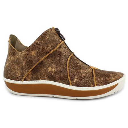 Bota feminina Wave Cano Baixo em couro legítimo co... - J.Gean