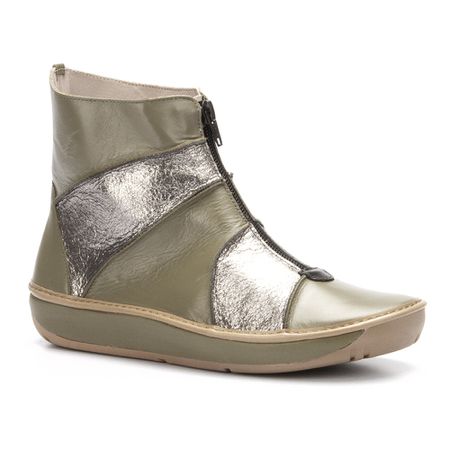 Bota Feminina Wave Em Couro Militar J.gean - FP00... - J.Gean