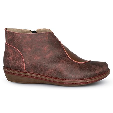 Bota Feminina New Nina em Couro Bordo J.Gean - GD... - J.Gean