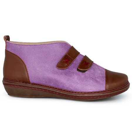 Bota Feminina New Nina em Couro Lilas J.Gean - GD... - J.Gean