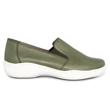 Tênis Feminino Slip On J.gean Joy Couro Cor Garden... - J.Gean