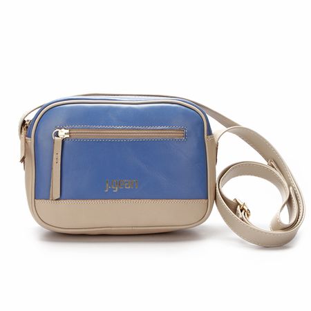 Bolsa Feminina Em Couro Azul J.Gean - PB0012/02 - J.Gean