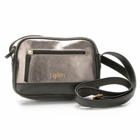 Bolsa Feminina Em Couro Prata J.Gean - PB0012/03 - J.Gean