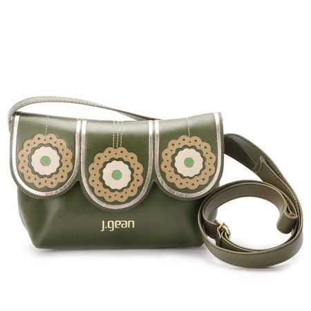 Bolsa Feminina Com Flores Em Couro Verde J.Gean - ... - J.Gean