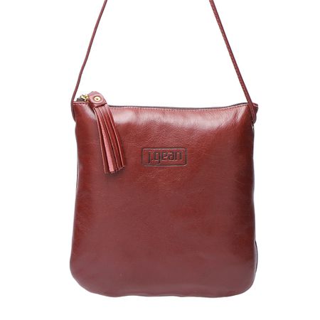 Bolsa transversal ou Tiracolo Feminina de Couro Co... - J.Gean