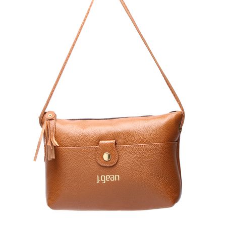 Bolsa transversal ou Tiracolo Feminina de Couro Co... - J.Gean