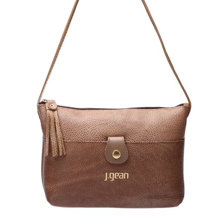 Bolsa transversal ou Tiracolo Feminina de Couro Co... - J.Gean