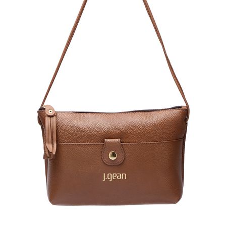 Bolsa transversal ou Tiracolo Feminina de Couro Co... - J.Gean
