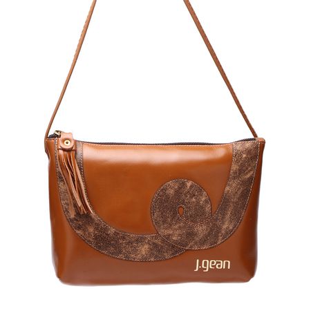 Bolsa transversal ou Tiracolo Feminina de Couro Co... - J.Gean