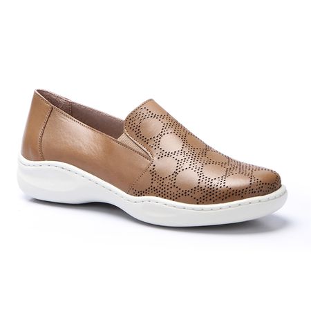 Tênis Feminino em Couro Legítimo Castanho J.Gean .... - J.Gean