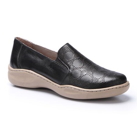 Tênis Feminino em Couro Legítimo Preto J.Gean . -... - J.Gean
