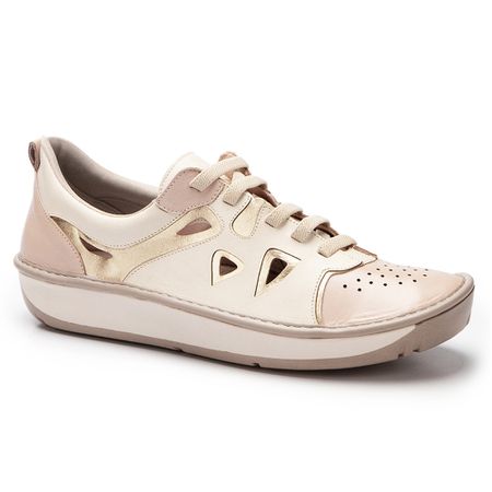 Tênis Feminino em Couro cor Ouro J.Gean FI0027 - F... - J.Gean