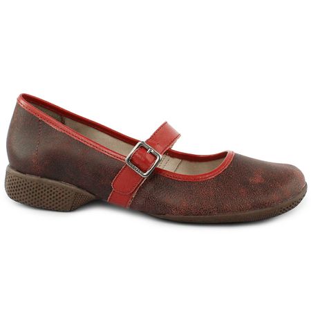 Sapatilha feminina em Couro J.Gean cor Bordo - AI... - J.Gean