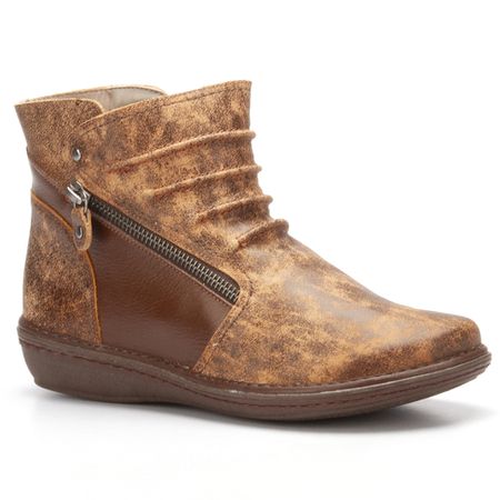 Bota Feminina New Nina em Couro Laranja J.Gean - ... - J.Gean