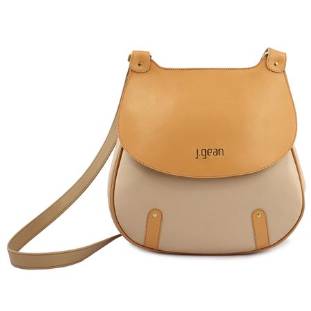 Bolsa Feminina Artesanal de Couro cor Vanilla J.Ge... - J.Gean