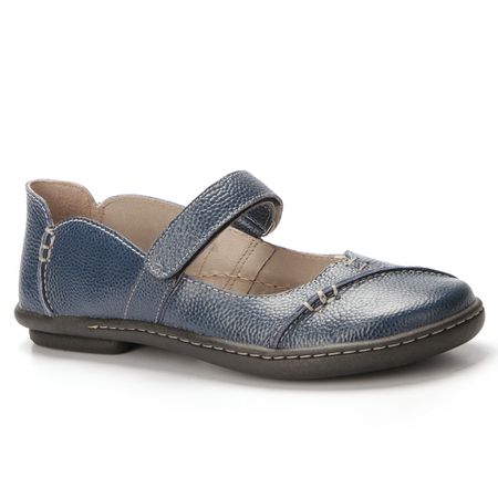 Sapatilha Boneca J.gean Em Couro cor Cobalto Cod. ... - J.Gean