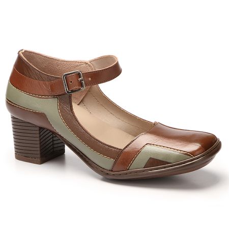Sapato Feminino Em Couro Salto Alto Coffe J.gean ... - J.Gean