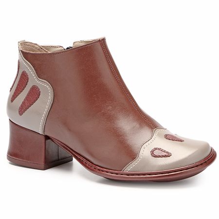 Bota Feminina Salto Médio Em Couro Silver J.gean ... - J.Gean