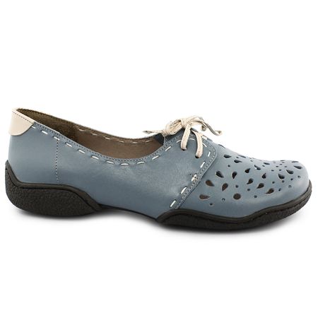 Sapatilha feminina J.Gean Vitore em couro cor Jean... - J.Gean