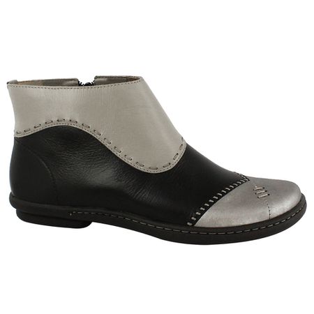 Bota Feminina Rasteira Em Couro Confort Preto J.ge... - J.Gean