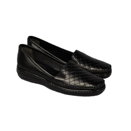 MOCASSIM FEMININO EM COURO PRETO - LOJAMIRONNELI