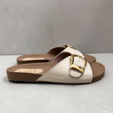 Sandália Papete Lua Off White - 27064 - Use Piná