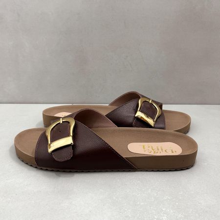 Sandália Papete Lua Marrom - 27062 - Use Piná