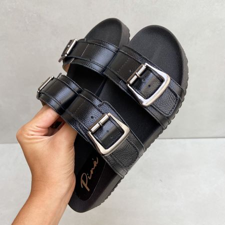 Sandália Papete Maju Preta - 1506 - Use Piná