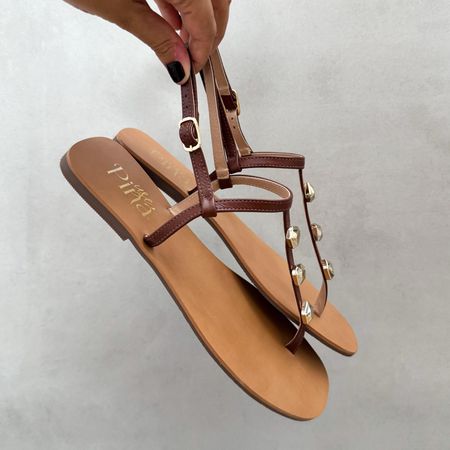 Rasteira Milena Marrom - 21032 - Use Piná