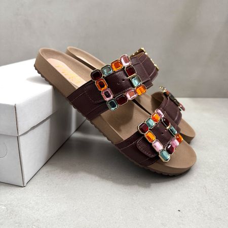 Sandália Papete Malu Café - 04052 - Use Piná