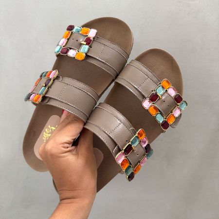 Sandália Papete Malu Grigio - 04053 - Use Piná