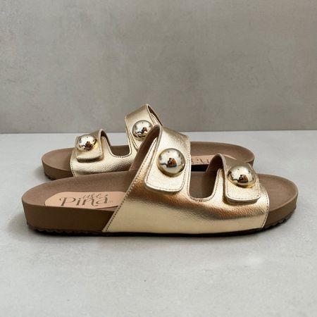 Sandália Papete Lara Dourada - 23021 - Use Piná