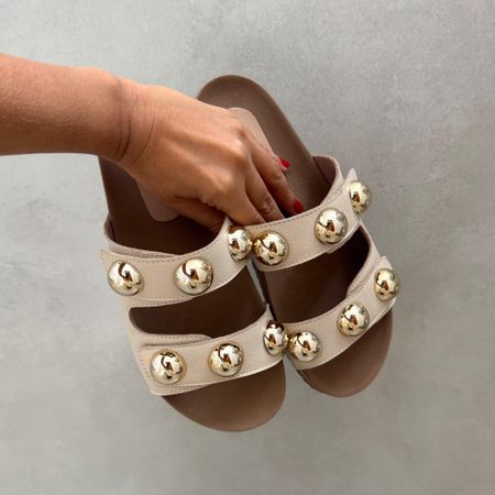 Sandália Papete Olivia Off White - 22082 - Use Piná