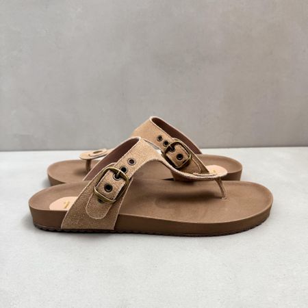 Sandália Papete Tati Camurça Areia - 08023 - Use Piná