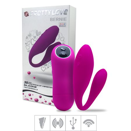 *Vibrador Para Casal Recarregável Duplo Bernie SI (5342-ST303) - Magenta