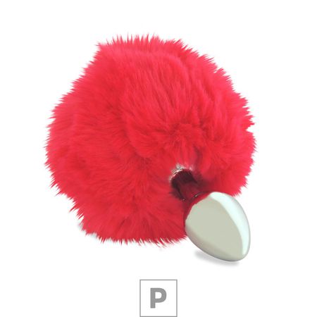 Plug de Metal P Com PomPom SI (5501) - Vermelho