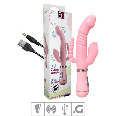 Vibrador Ponto G Recarregável SI (7581) - Rosa