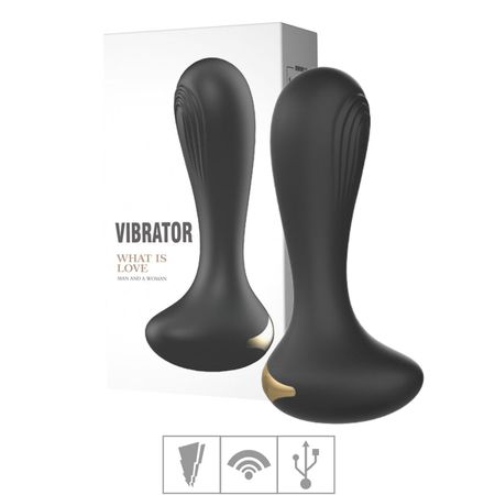 Plug Silicone Com Vibro We Love - (EP001) - Preta