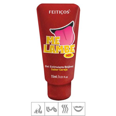 Gel Comestível Me Lambe Hot 15ml (FE9893) - Cereja