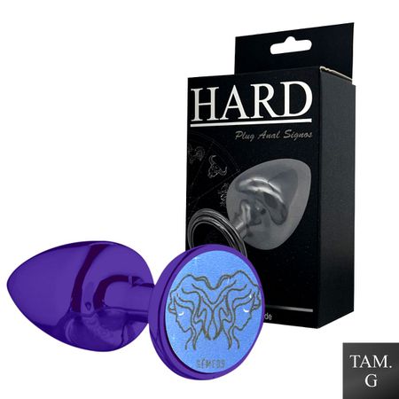 Plug Metálico G Signos Gêmeos (HA164GE) - Lilás