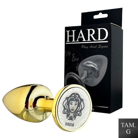 Plug Metálico G Signos Virgem (HA164VI) - Dourado